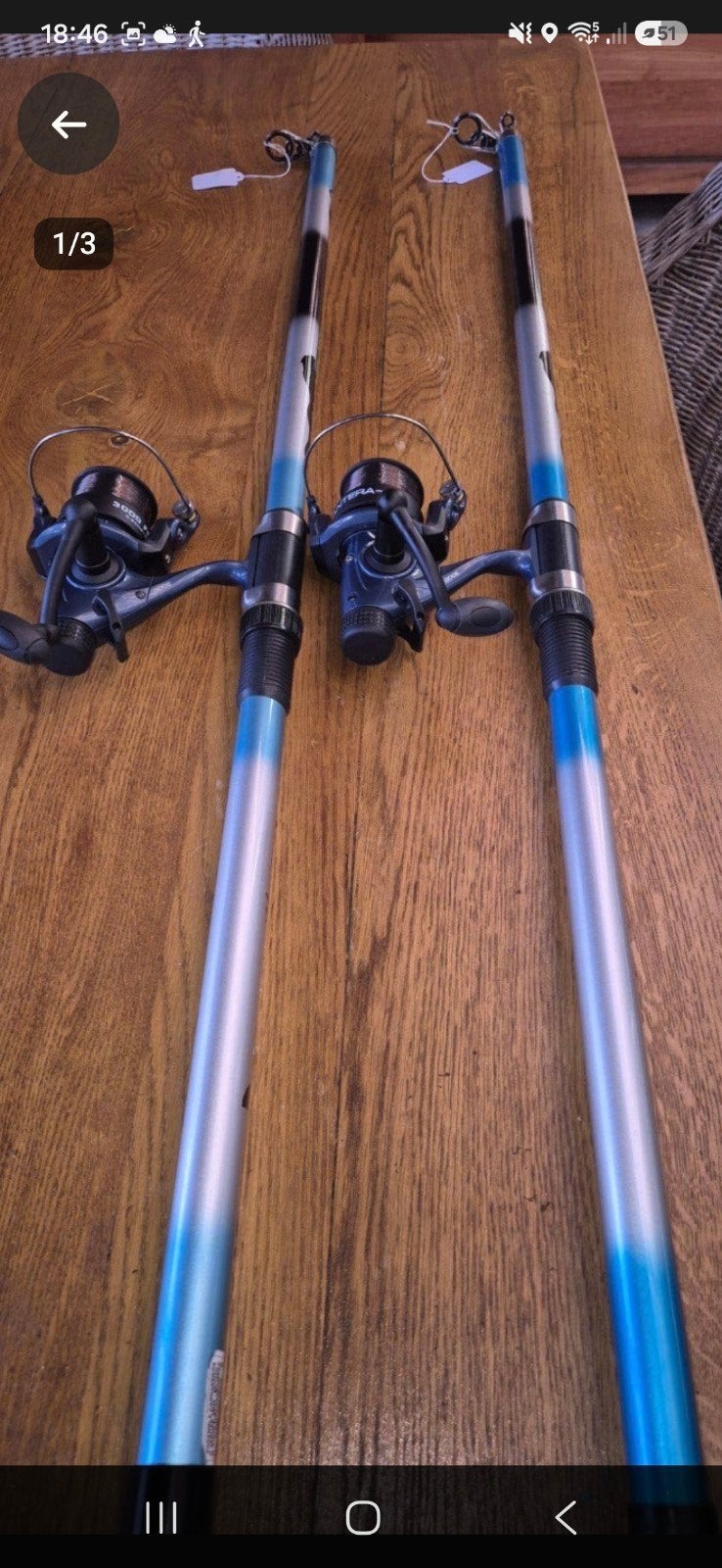 hengels 350cm Cw 80/120 met baitruner molens, Ophalen of Verzenden, Nieuw, Werphengel