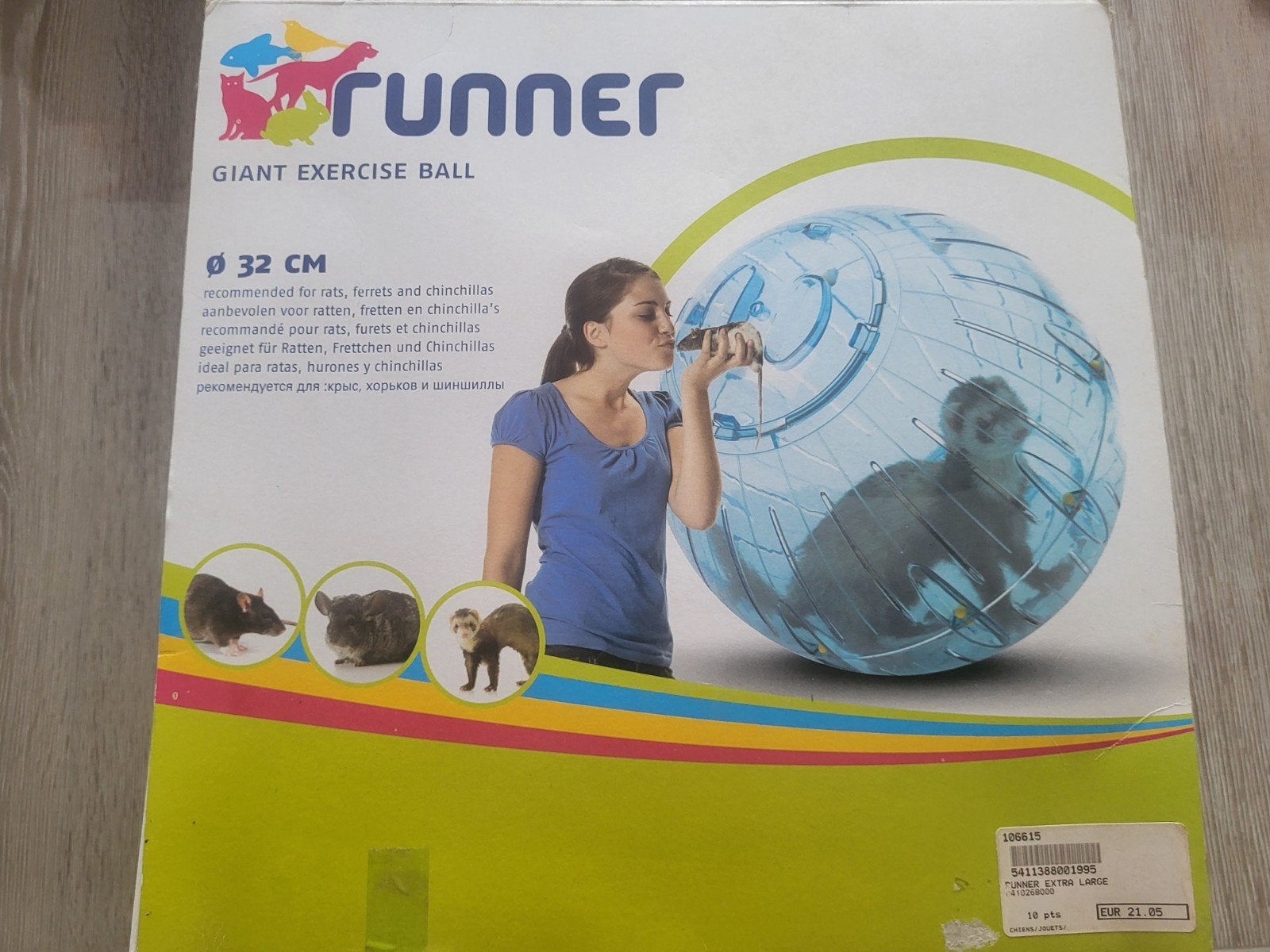Boule extra large exercice pour rat/furet/chinchilla/hamster, Enlèvement, Comme neuf