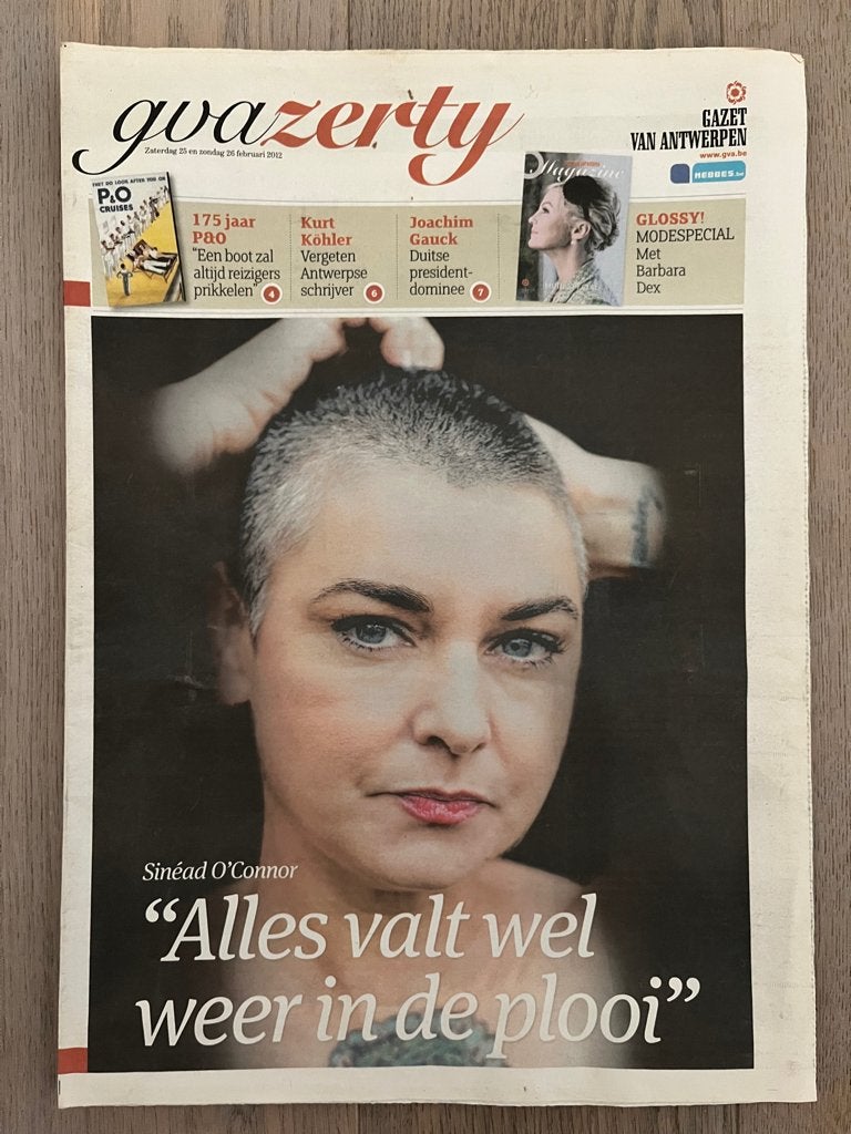 SINEAD O'CONNOR - coverstory GVAzerty * 2012 * NIEUW, Boeken, Tijdschriften en Kranten, Ophalen of Verzenden, Nieuw, Muziek, Film of Tv