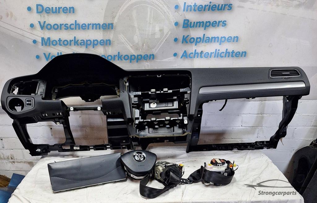 Airbag set VW Golf 7 VII dashboard stuurairbag gordels knie, Auto-onderdelen, Gebruikt, -, Volkswagen, -
