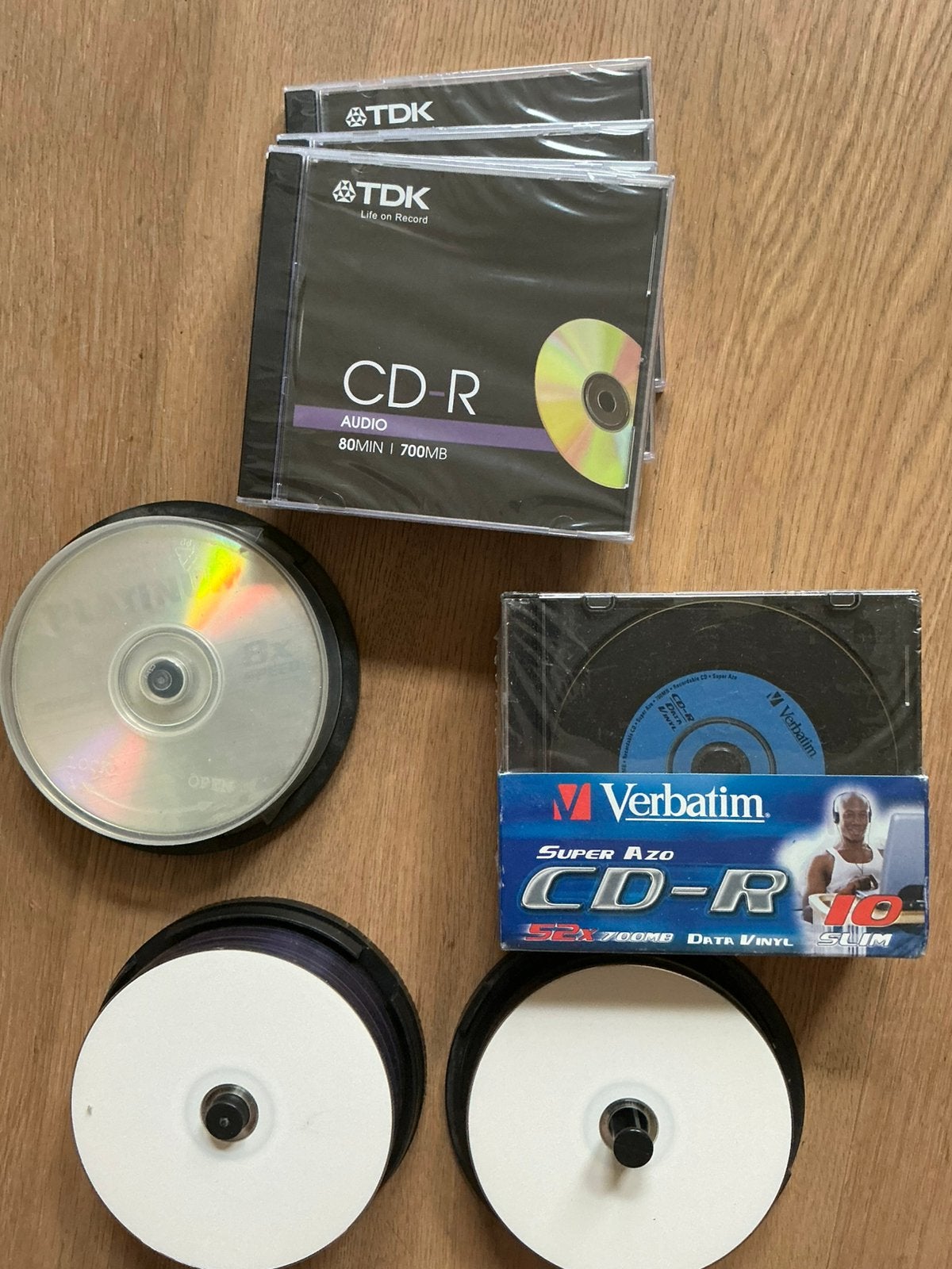 Mooie Partij Lege CD's en DVD's (ca 45 st) incl printabels, Ophalen of Verzenden, Zo goed als nieuw, Cd