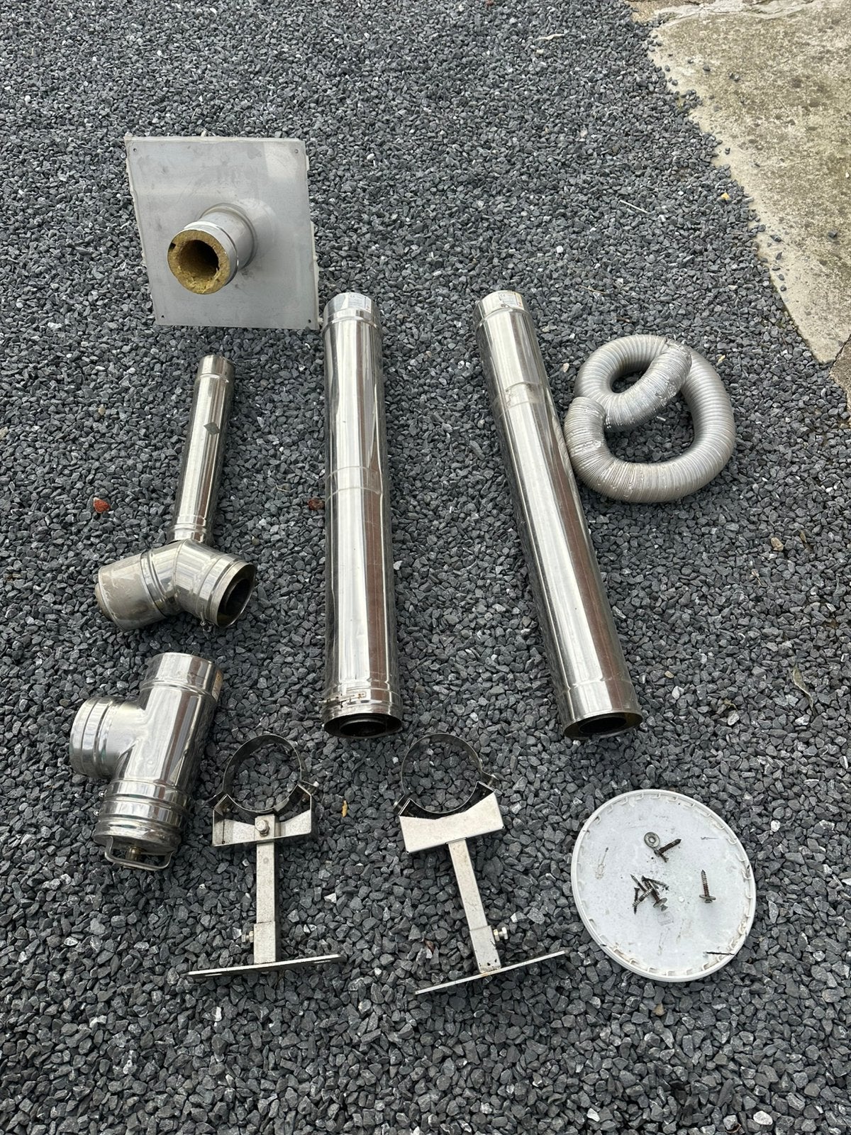 Conduit de cheminee exterieur inox, Bricolage & Construction, Enlèvement, Comme neuf, Inox