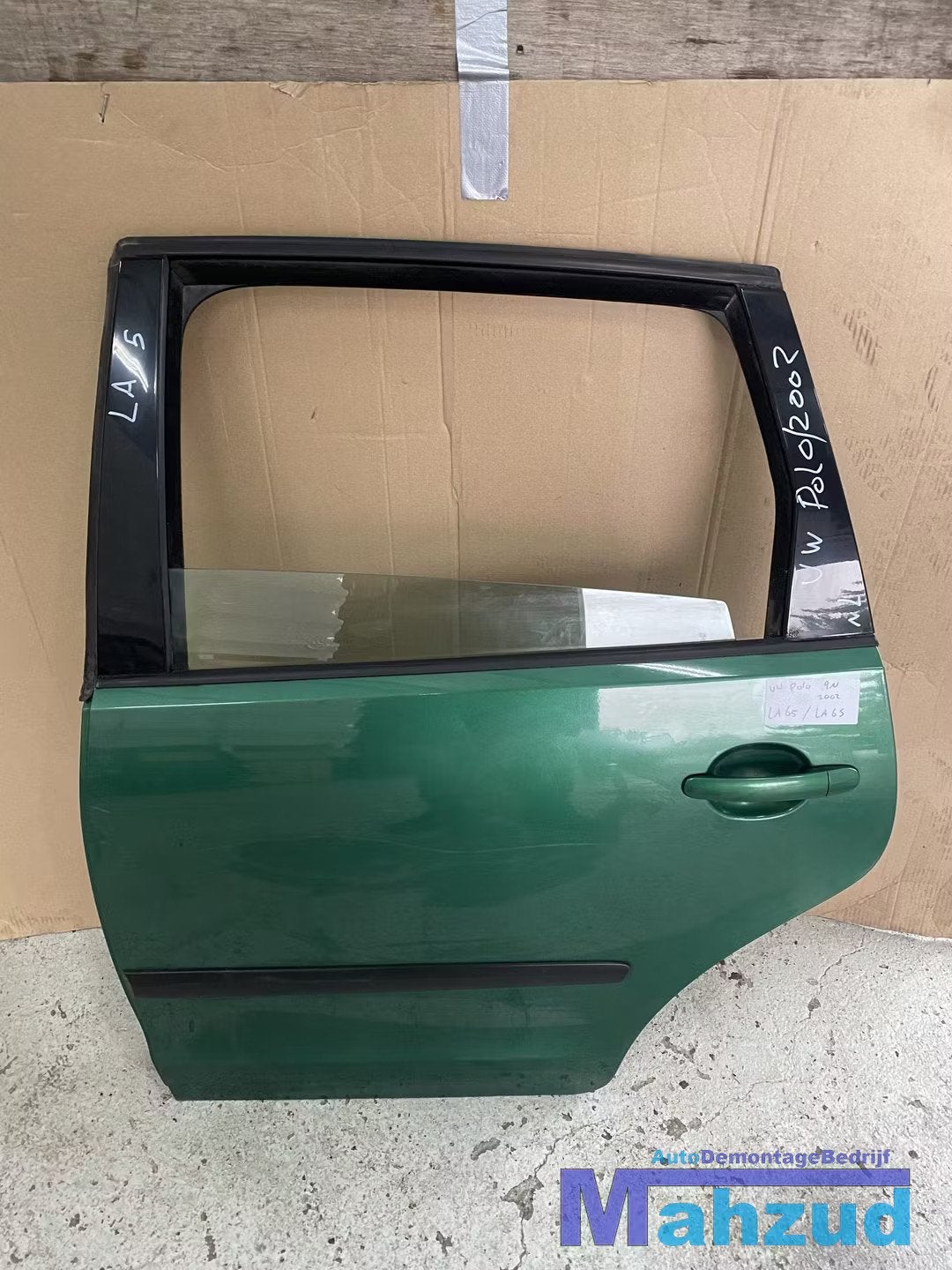 VW POLO 9N Groen LA6S Links achter deur portier 2001-2009, Gebruikt, Volkswagen AG, Vw@volkswagen.de, Achter