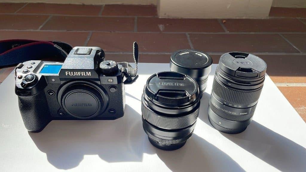 fujifilm xh2s + lenzenset / accessoires, Enlèvement ou Envoi, Stabilisation d'image, 26 mégapixels, Comme neuf