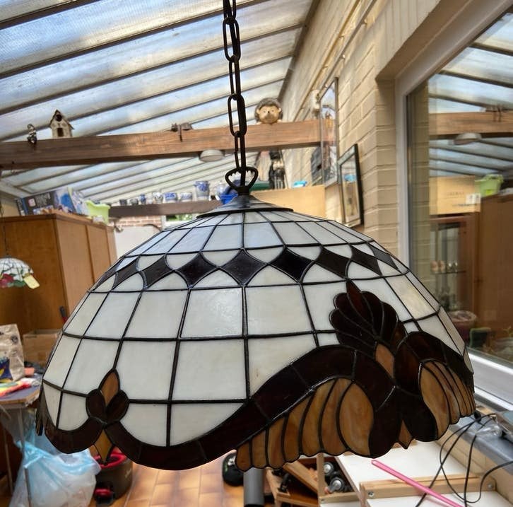 TIFFANY HANGLAMP ART NOUVEAU, Antiek en Kunst, Ophalen