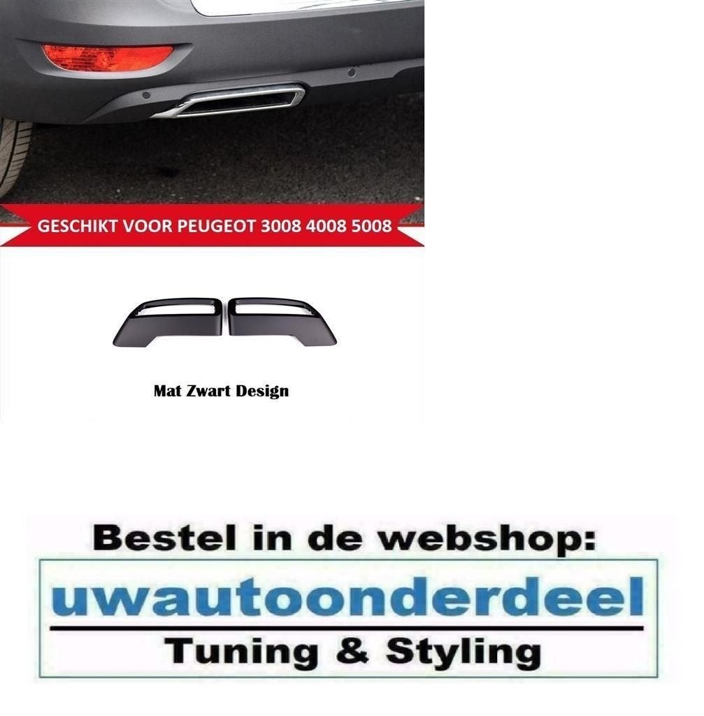 Mat Zwart uitlaat trim Voor Peugeot 3008 4008 5008, Verzenden