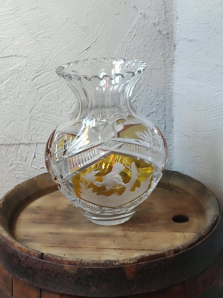 Vase Cristal de Bohême  Julia Glassworks 22 cm, Enlèvement