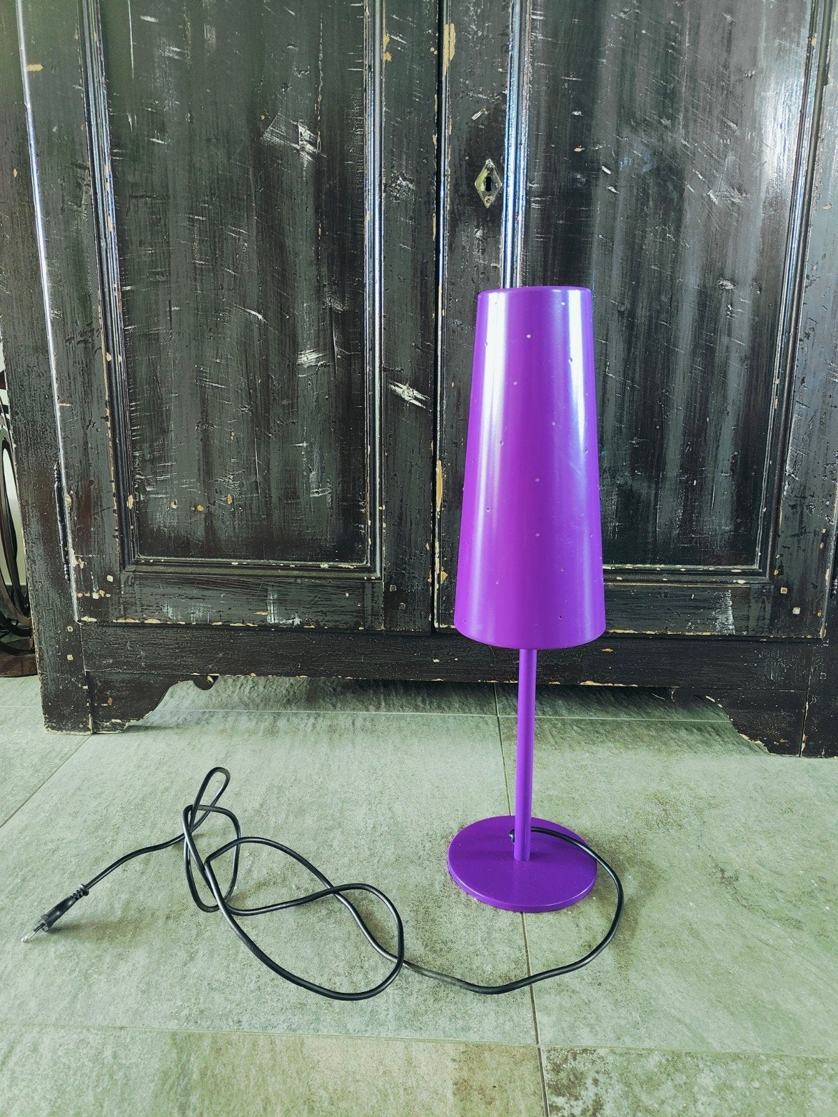 Vintage Ikea Tallvik tafellamp paars, Ophalen, Gebruikt, 50 tot 75 cm, Vintage
