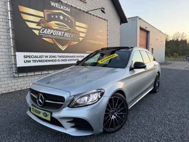 Mercedes C200 hybrid 2019 AMG UITVOERING pano dak TOPSTAAT !, Auto's, Mercedes-Benz, Bedrijf, Te koop, C-Klasse, Panoramadak, Sportpakket