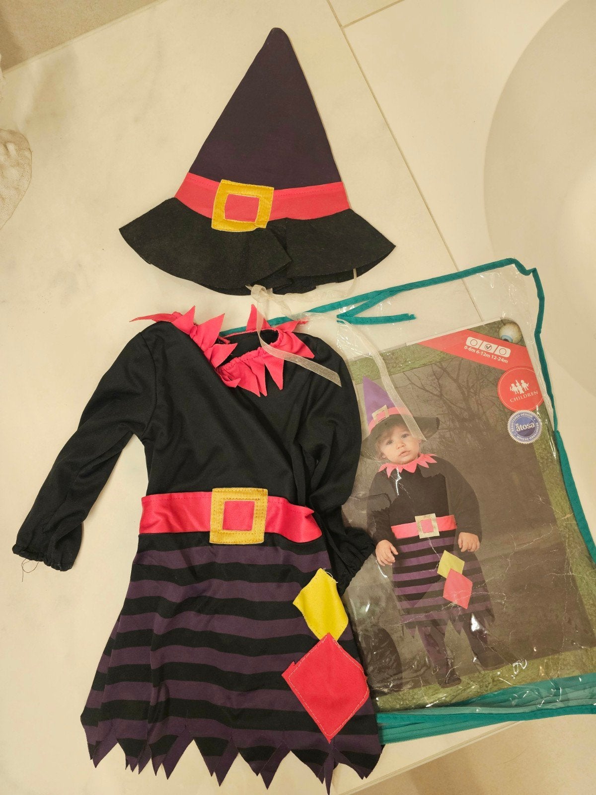 Halloween heks kostuum baby, Enlèvement, Comme neuf, 104 ou plus petit, Fille