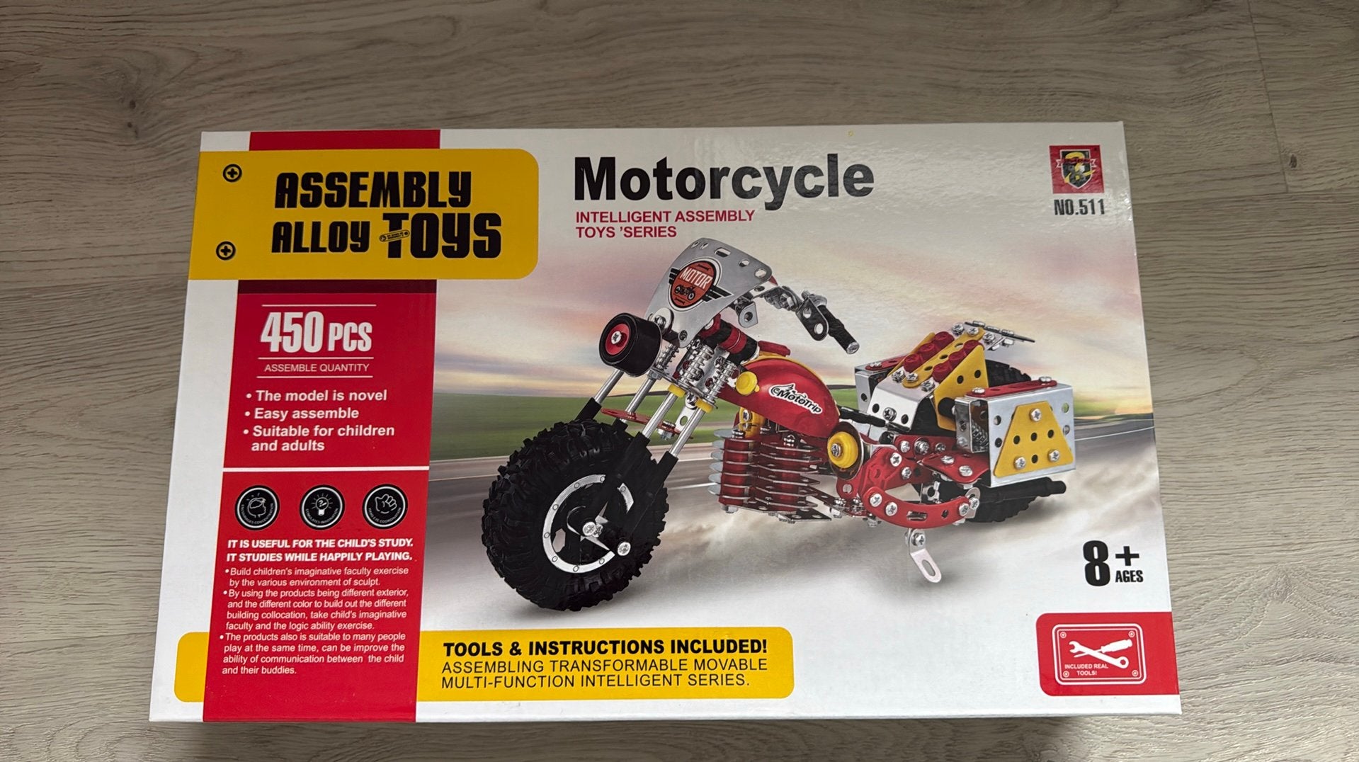 Bouwpakket motorfiets 255-delig nieuw!, Hobby en Vrije tijd, Modelbouw | Auto's en Voertuigen, Ophalen, Nieuw
