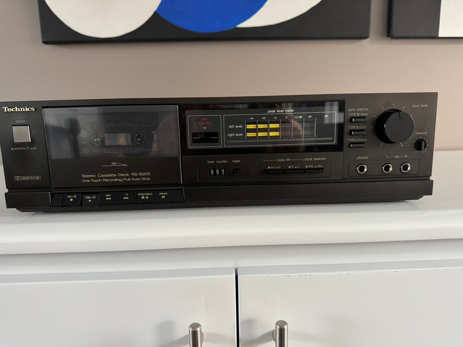 TECHNICS RS-B205  Cassette Deck speler., Enlèvement, Simple, Autres marques, Auto-reverse