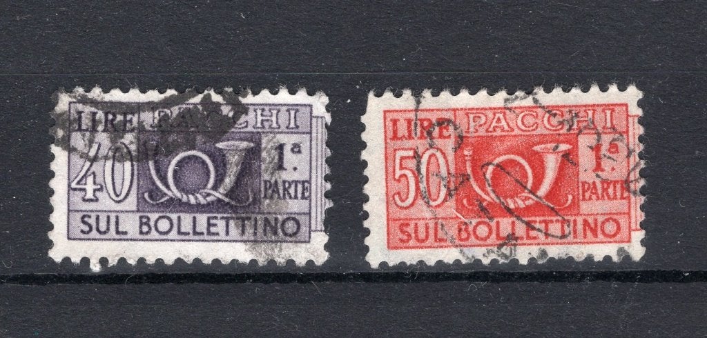 ITALIE Yt. CP77/78 Estampillé Postcolli 1956-1966, Envoi, Affranchi
