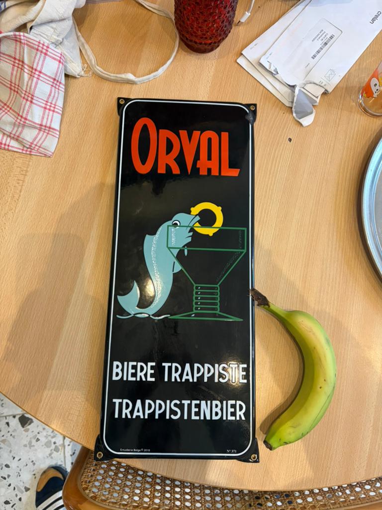Plaque émaillée ORVAL 2019, Collections, Enlèvement
