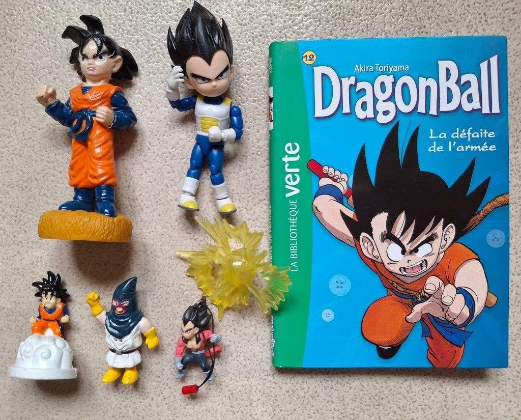 Vintage Dragon Ball figuurtjes (1989,1997, ..) + boekje( FR), Verzamelen, Ophalen of Verzenden, Zo goed als nieuw