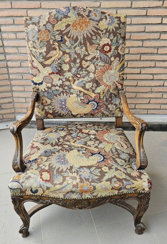 1 fauteuil ancien Louis XV fabriqué à la main, Enlèvement