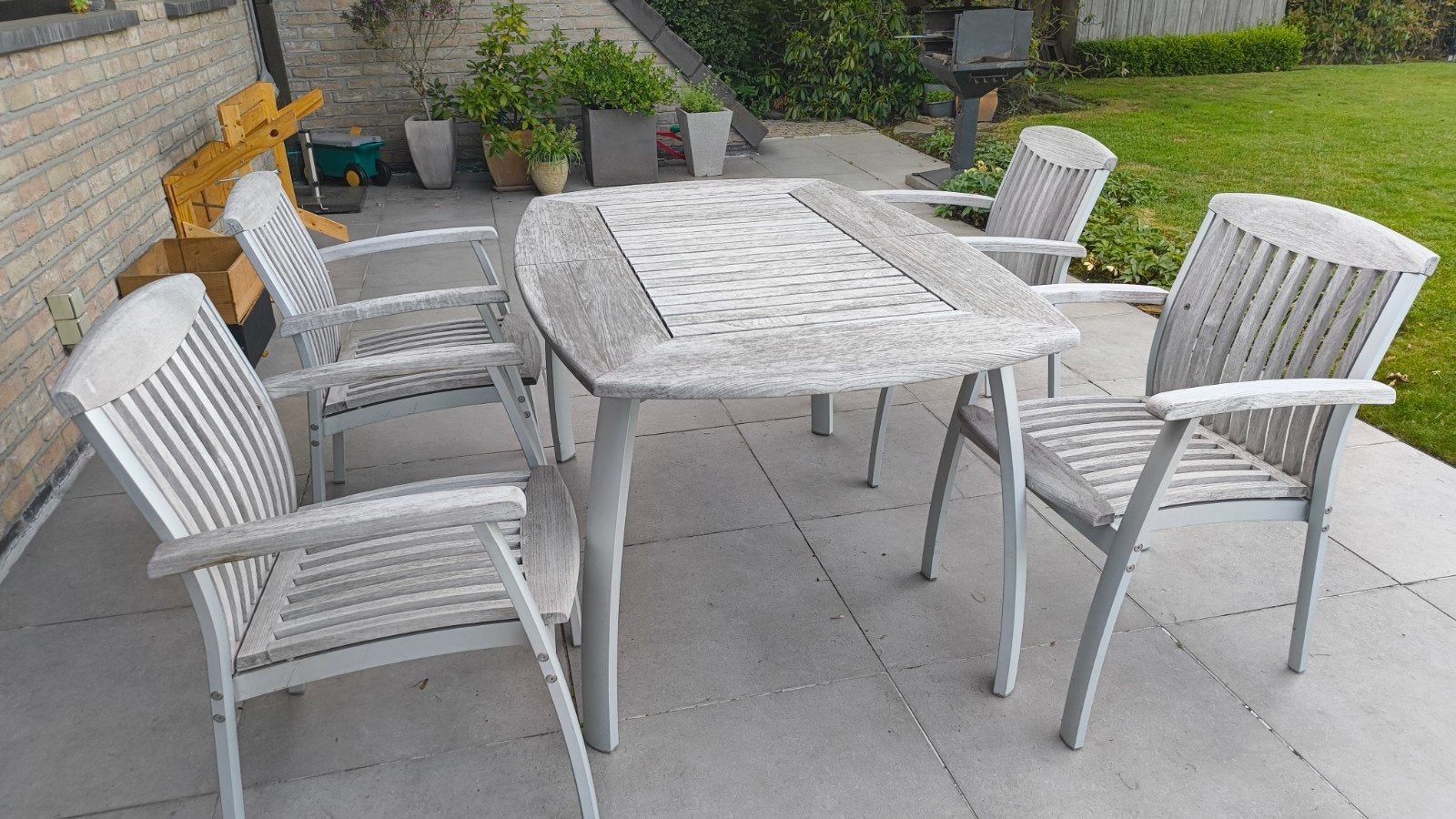 tuinset in teak, Ophalen, Teakhout, Tuinset