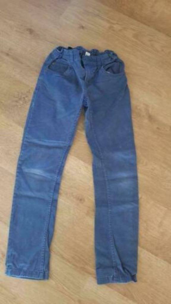 blauwe broek Hema maat 140 - 146, Kinderen en Baby's, Broek, Gebruikt, Ophalen of Verzenden, Hema