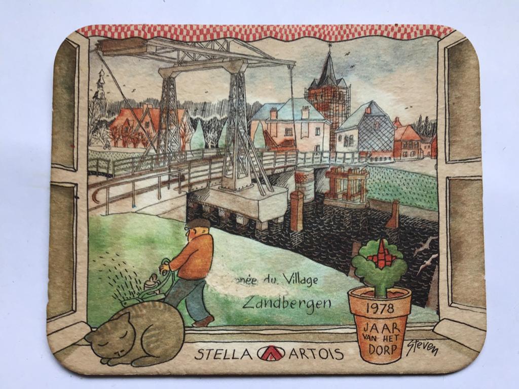 Oud bierviltje Zandbergen 1978, Ophalen, Gebruikt, Stella Artois