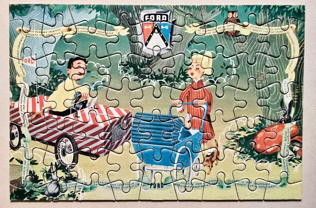 FORD – Puzzle Publicitaire – Advertising Jig-Saw n23, Enlèvement ou Envoi, Utilisé, Panneau publicitaire