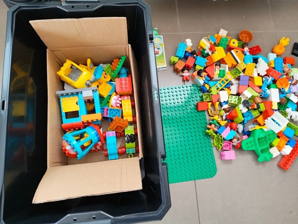 Lot jeux - jouets - Duplo - Domino express - tablette, Enlèvement, Utilisé