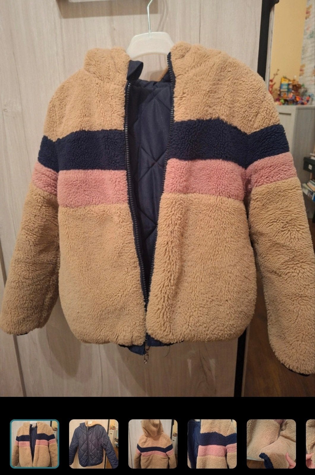 meisjes winterjas - tweezijdig draagbaar (Reversible), Ophalen