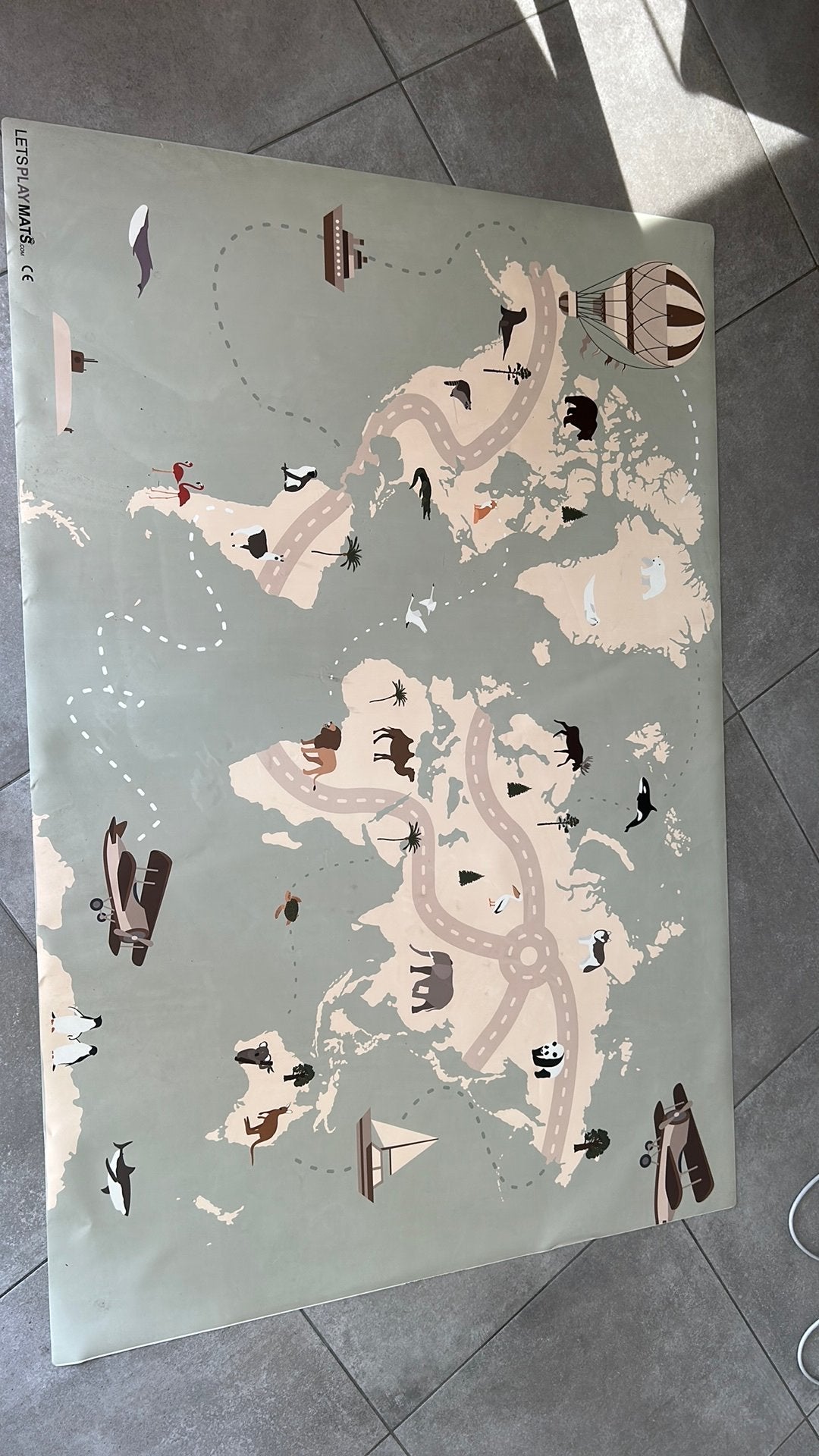 LetsPlaymats - Antislip speelmat baby -  180x120 cm, Kinderen en Baby's, Ophalen, Zo goed als nieuw