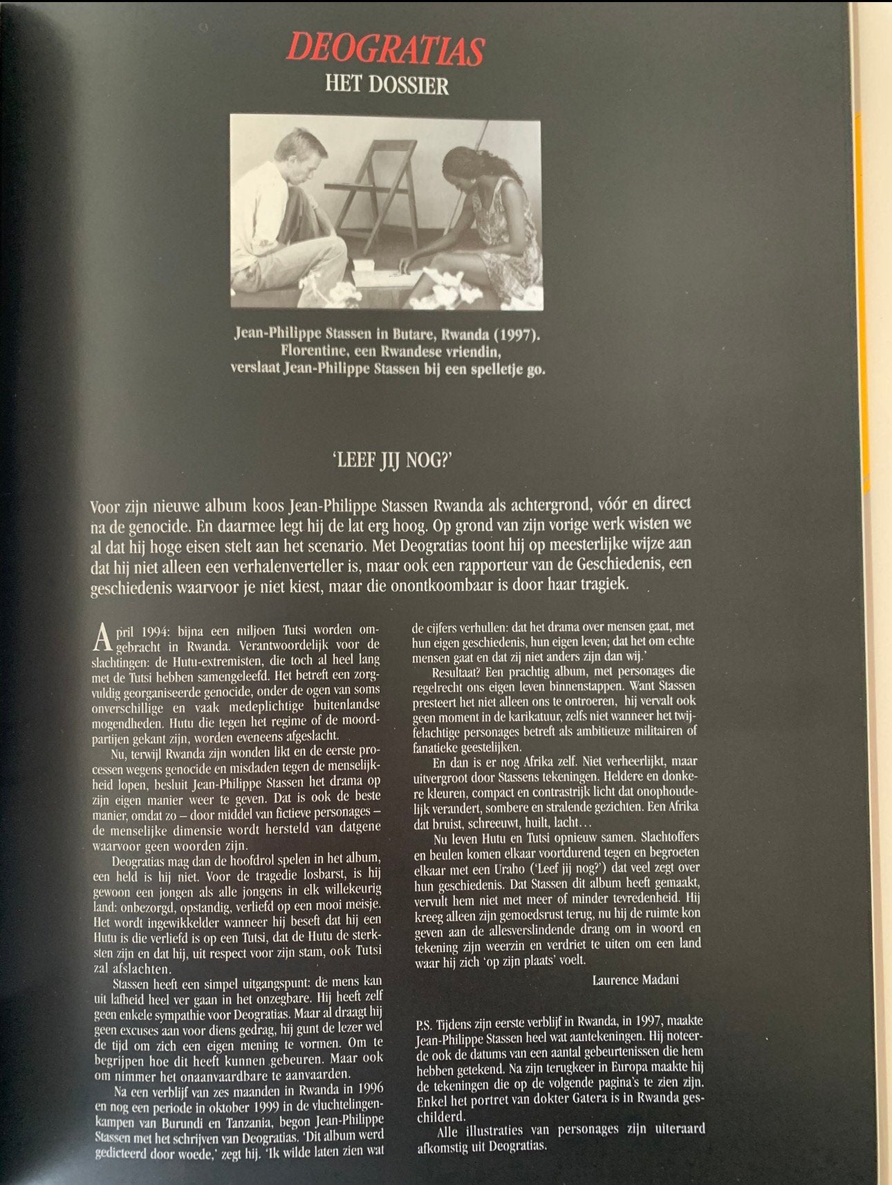 DEOGRATIAS,  HC, graphic novel van STASSEN, Une BD, Enlèvement ou Envoi, Comme neuf