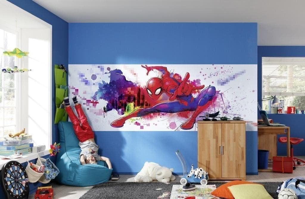 Spiderman Behang Graffiti - 368x127 cm - Gratis Verzending, Kinderen en Baby's, Kinderkamer | Inrichting en Decoratie, Verzenden