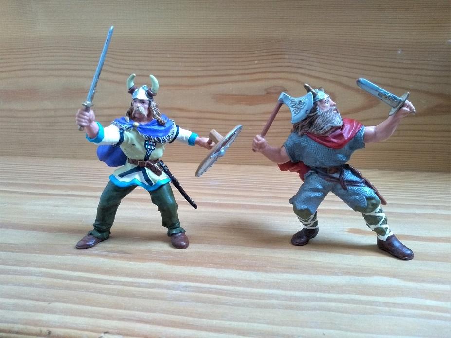 PAPO figurines - 2 vikings, Kinderen en Baby's, Speelgoed | Actiefiguren, Ophalen, Zo goed als nieuw