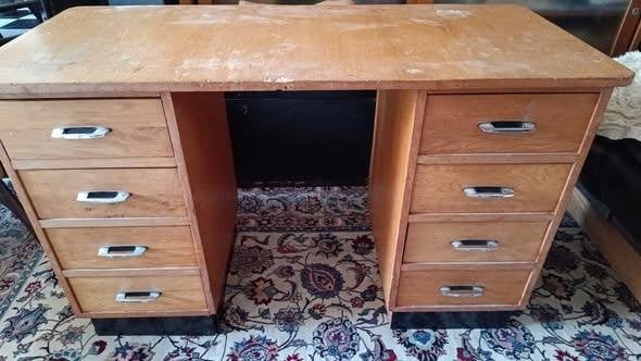 bureau vintage, Vintage, Enlèvement, Utilisé, Bois