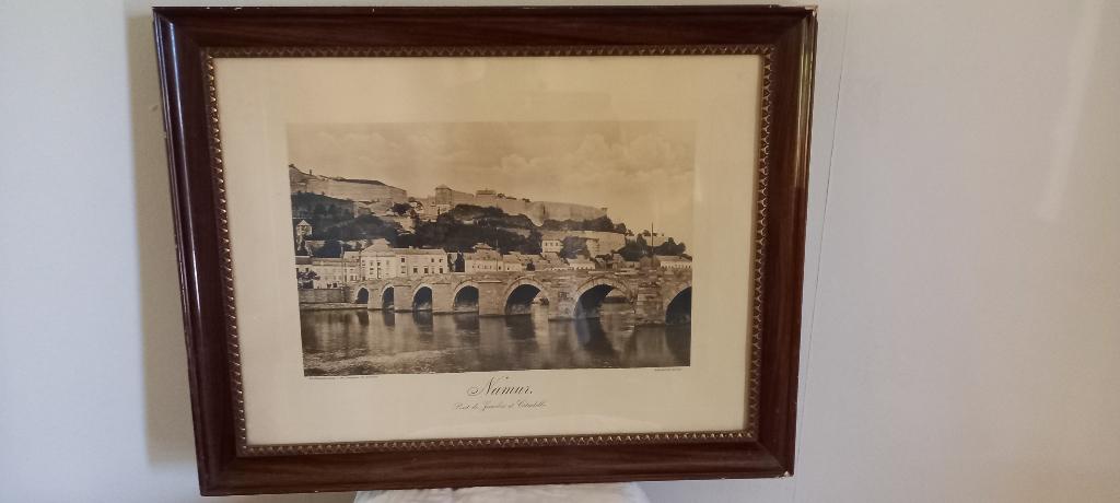 Photo ancienne pont de jambes et citadelle, namur, Enlèvement, Utilisé, Bâtiment, Photo