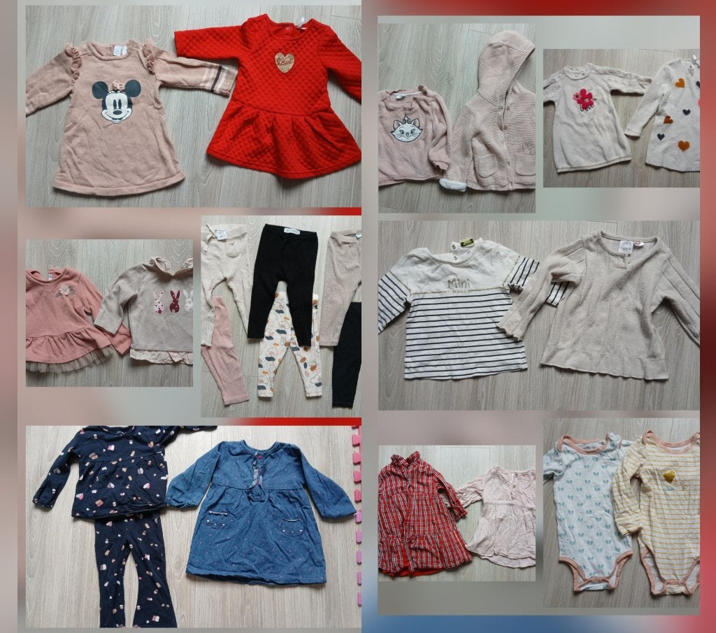Lot de vêtements pour bébé fille 12 mois, Enfants & Bébés, Enlèvement, Utilisé, Taille 74