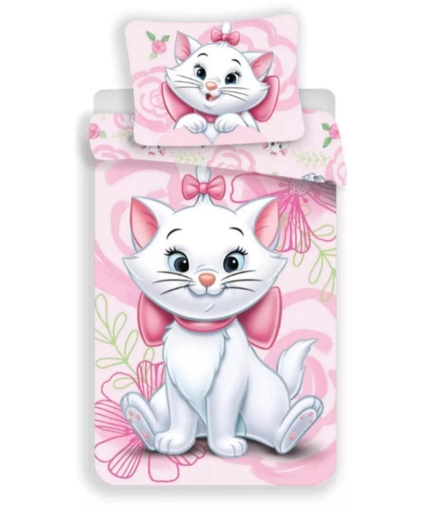 Marie Cat Dekbedovertrek 140 x 200 cm - Disney - Katoen, Meisje, Nieuw, Ophalen of Verzenden, Dubbelzijdig