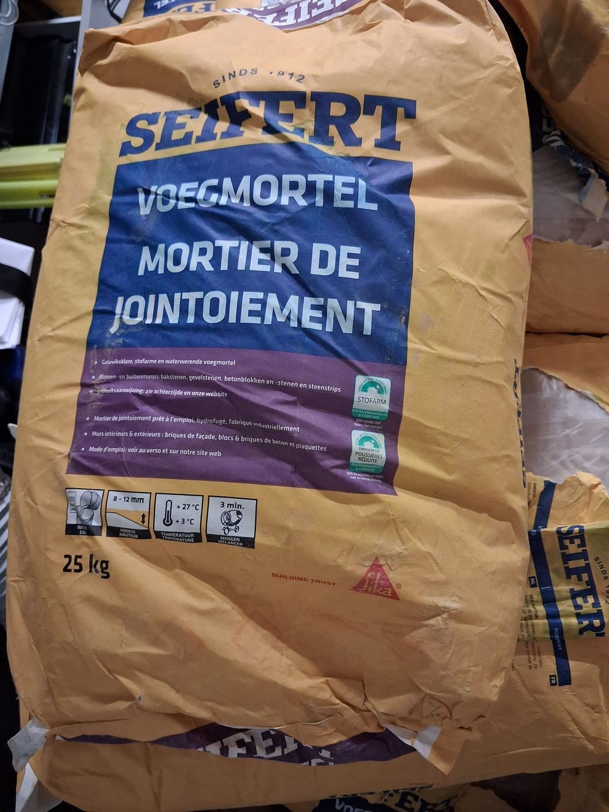 Mortier de rejointoiement, Ophalen, Zo goed als nieuw