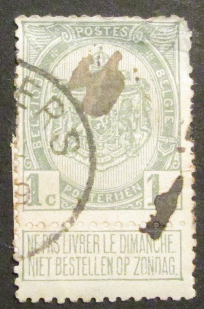 1 cent Léopold II de 1907 estampillé, Enlèvement ou Envoi, Affranchi, Timbre-poste, Autre