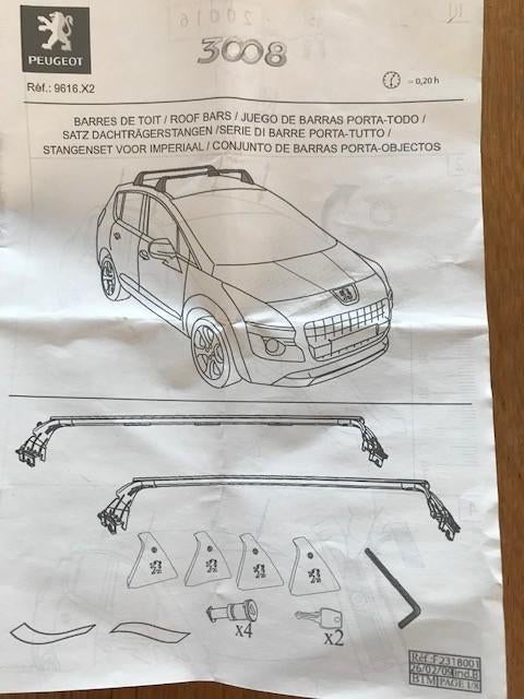 daksteunen peugeot 3008, Ophalen, Zo goed als nieuw