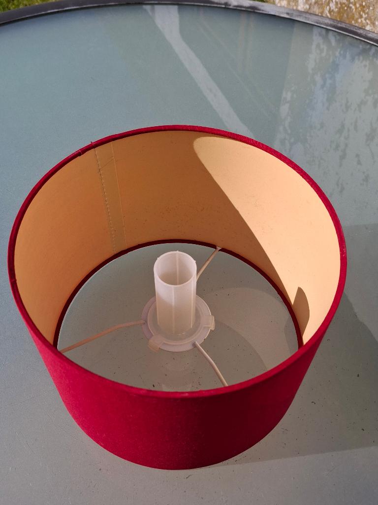 Abat-jour rouge, Huis en Inrichting, Lampen | Lampenkappen, Zo goed als nieuw, Minder dan 25 cm, Rond, Rood, Ophalen
