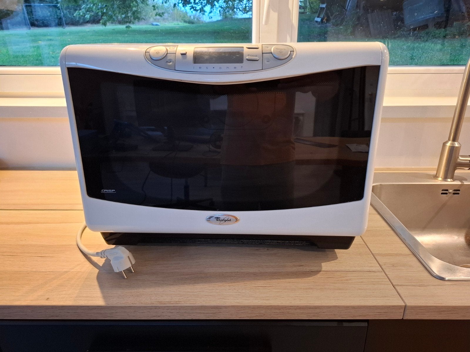 Microgolfoven Whirlpool, Elektronische apparatuur, Ophalen, Microgolfoven, Zo goed als nieuw, Draaiplateau