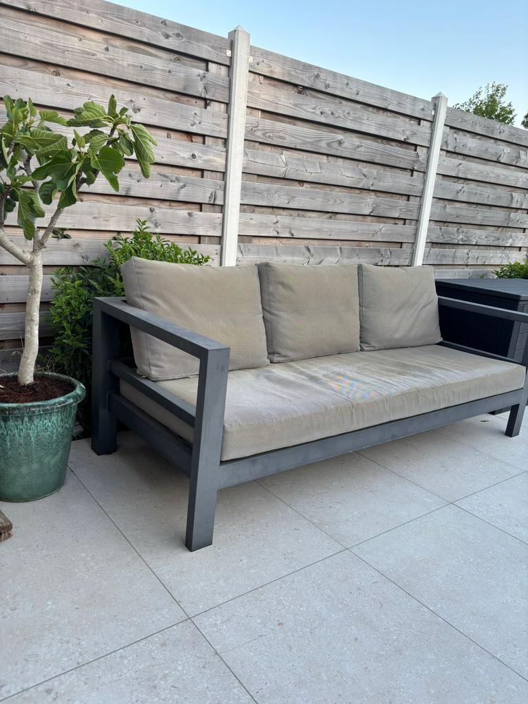 Tuinbank driezit, Tuin en Terras, Ophalen, Gebruikt, 3 zitplaatsen, Aluminium