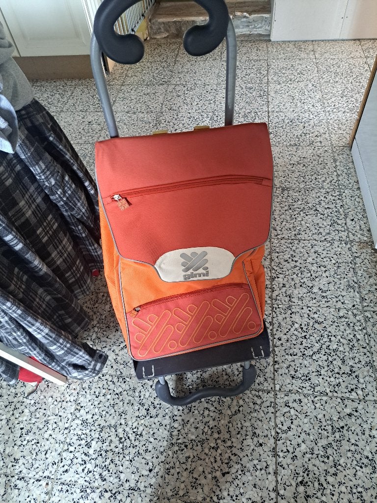 Boodschappen trolley, Ophalen, Uitschuifbare handgreep, 30 cm of meer, Oranje