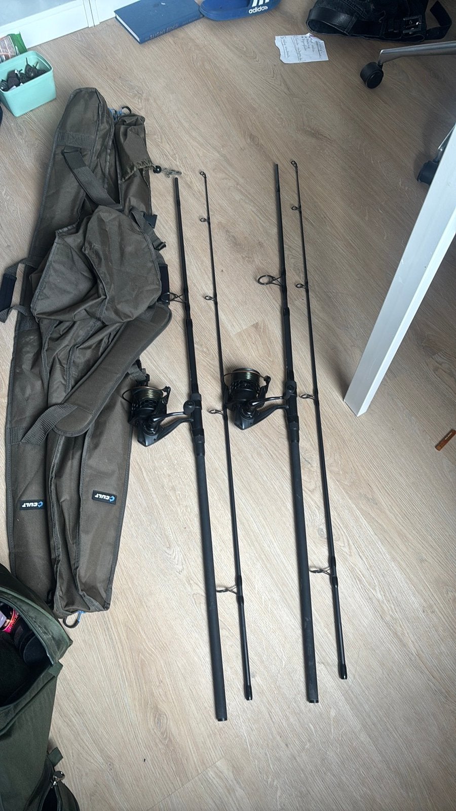 10ft karperhengels met nash scope molens, Enlèvement, Comme neuf