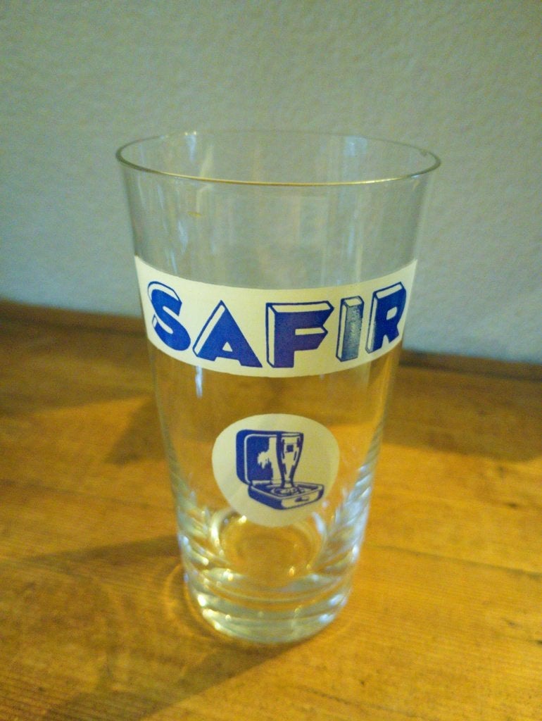 Brasserie bière verre Safir, Enlèvement ou Envoi, Utilisé, Verre ou Verres, Autres marques