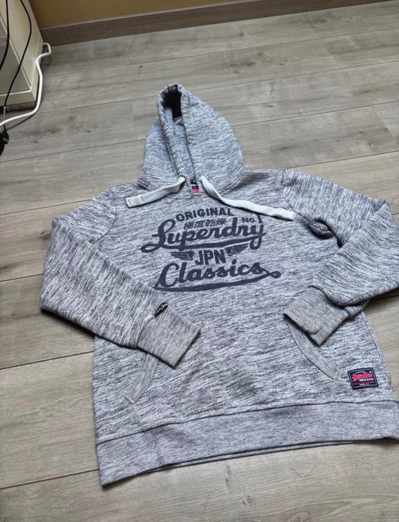 Superdry Icarus Duo Hoodie – Grijs Gemêleerd, Ophalen of Verzenden, Zo goed als nieuw, Maat 52/54 (L), Grijs