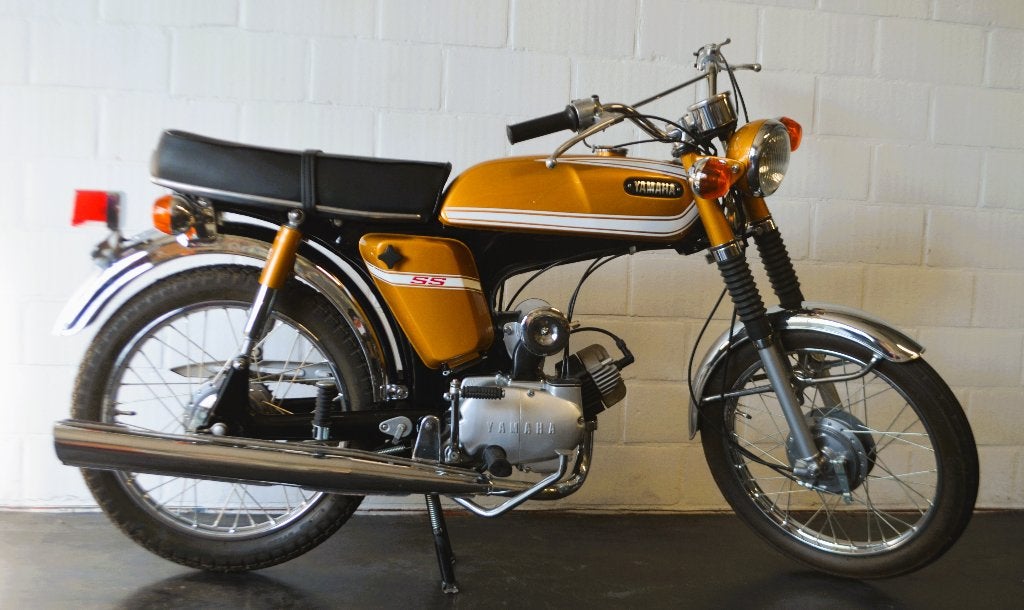 Yamaha FS1 50 1973 in nieuwstaat klaar voor in te schrijven, Fietsen en Brommers, Ophalen, Yamaha, 49 cc, 4 versnellingen