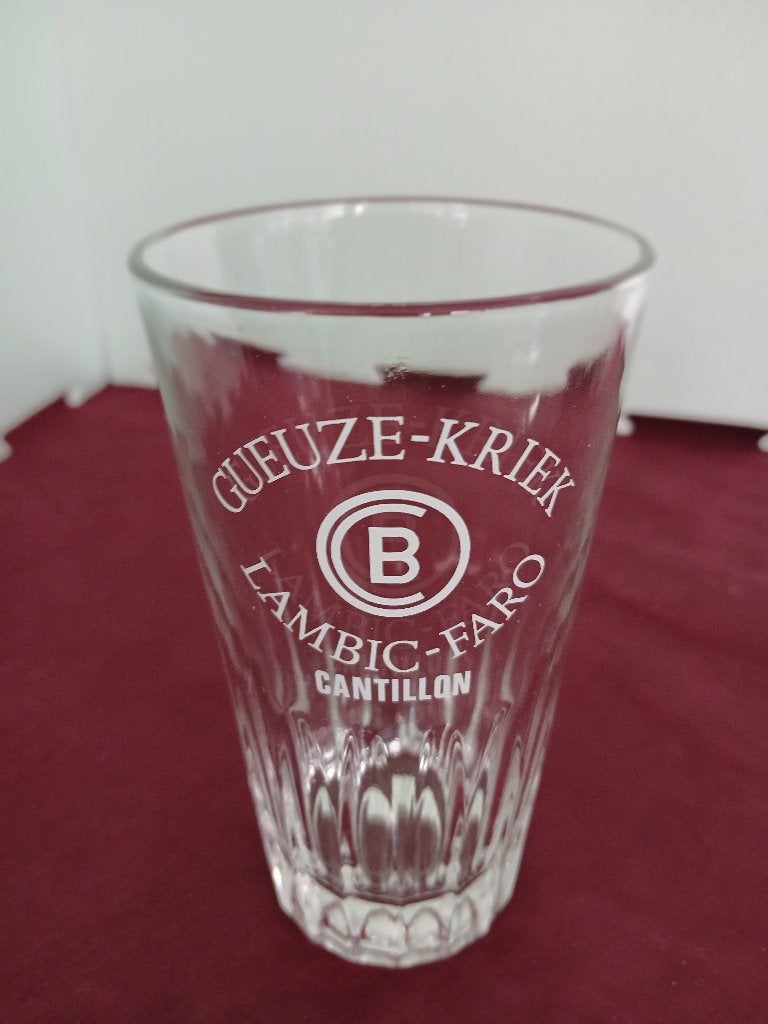 Verre à GUEUZE - KRIEK LAMBIC FARO CANTILLON, Collections, Marques de bière, Comme neuf, Verre ou Verres, Autres marques, Enlèvement ou Envoi