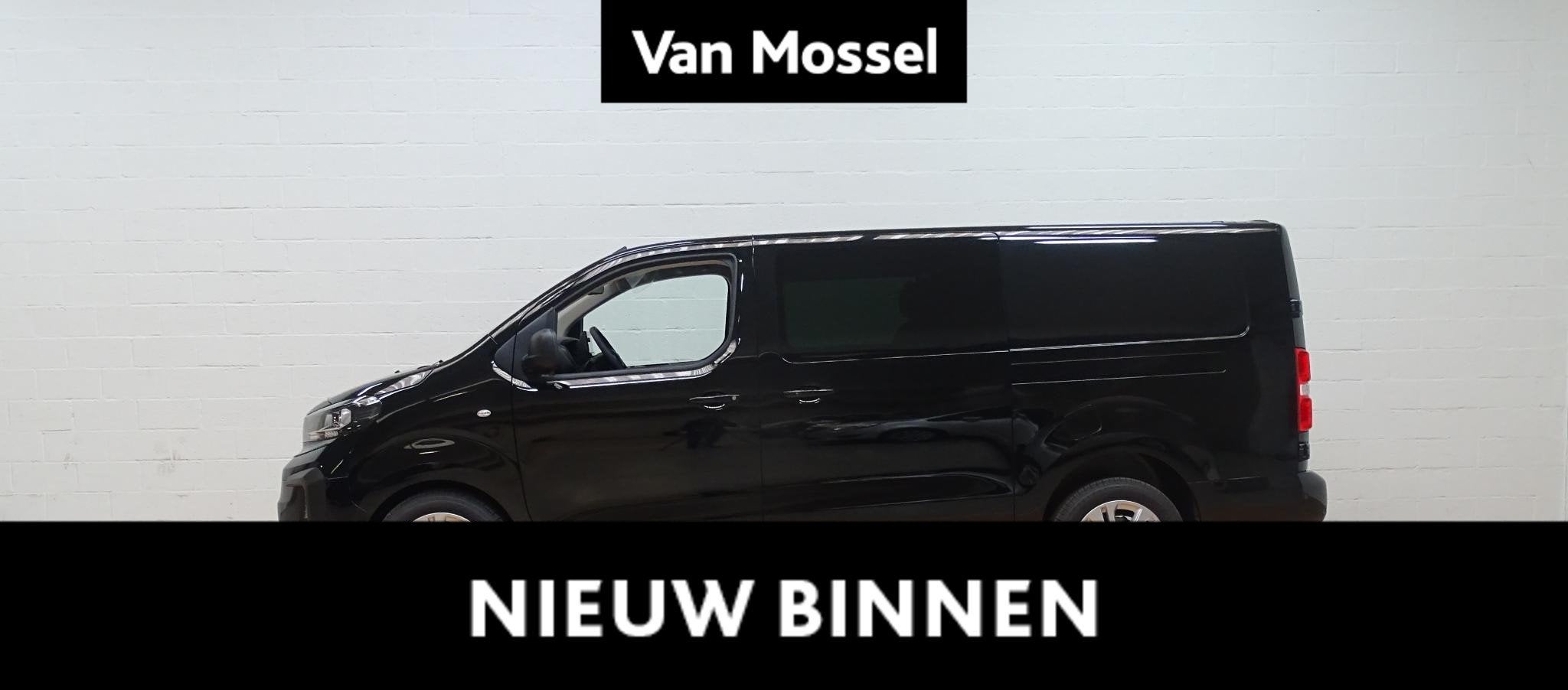 Opel Vivaro 2.2 Turbo 180 S/S AT8 DC L3H1 + leder, Auto's, 4 deurs, Stof, Zwart, 4 cilinders