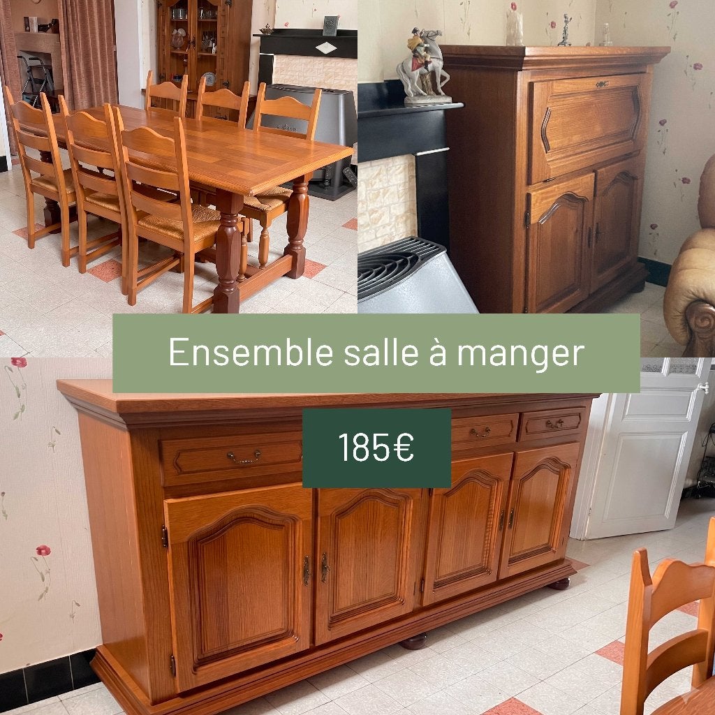 Ensemble salle à manger complète, Enlèvement, Utilisé, 6 à 8 chaises