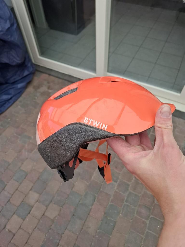 Fietshelm BTWIN, Fietsen en Brommers, Fietsaccessoires | Fietshelmen, XS, Gebruikt, Meisje, Ophalen of Verzenden