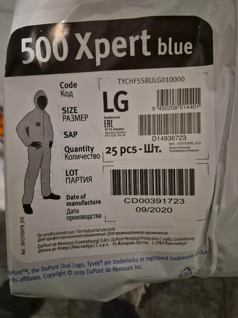Lots de 25 combinaison TYVEK Taille Large, Ophalen, Dames, Overall, Nieuw
